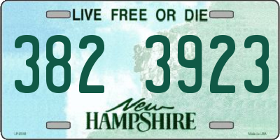 NH license plate 3823923