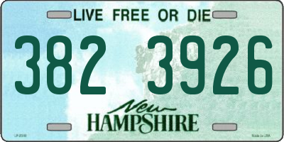 NH license plate 3823926