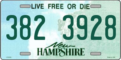 NH license plate 3823928