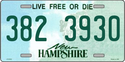NH license plate 3823930