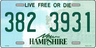 NH license plate 3823931
