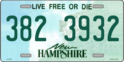 NH license plate 3823932