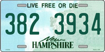 NH license plate 3823934