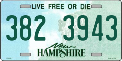 NH license plate 3823943