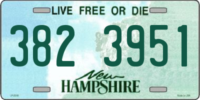 NH license plate 3823951