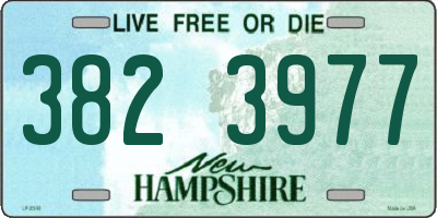 NH license plate 3823977
