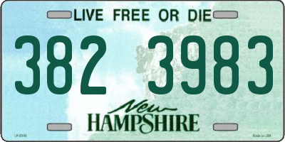 NH license plate 3823983