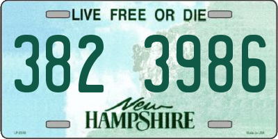 NH license plate 3823986