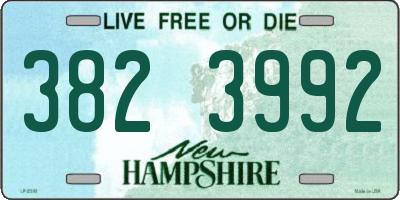 NH license plate 3823992