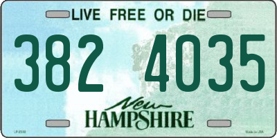 NH license plate 3824035