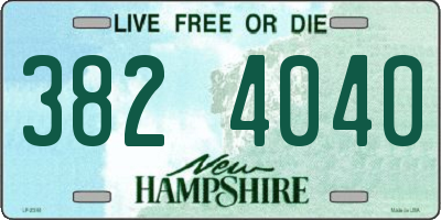 NH license plate 3824040
