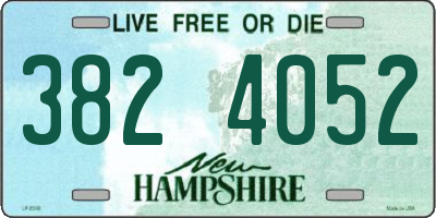 NH license plate 3824052