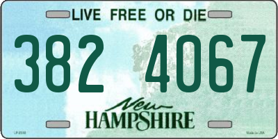 NH license plate 3824067