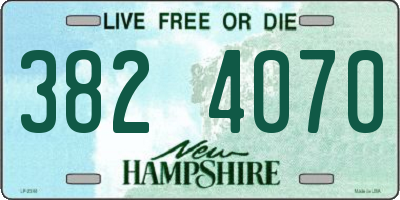 NH license plate 3824070