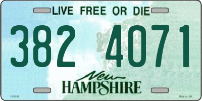 NH license plate 3824071
