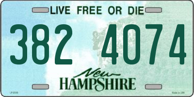 NH license plate 3824074