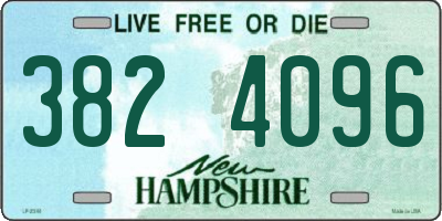 NH license plate 3824096