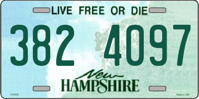 NH license plate 3824097