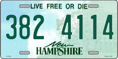 NH license plate 3824114