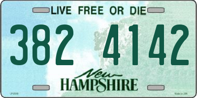 NH license plate 3824142