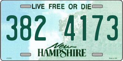 NH license plate 3824173