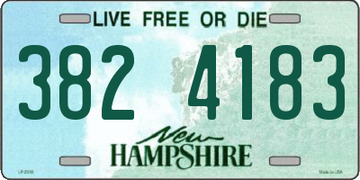 NH license plate 3824183