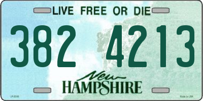 NH license plate 3824213