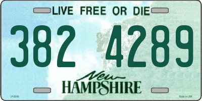 NH license plate 3824289