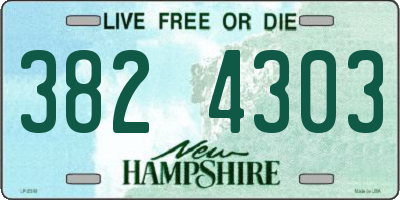 NH license plate 3824303
