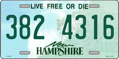 NH license plate 3824316