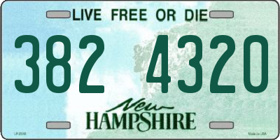 NH license plate 3824320