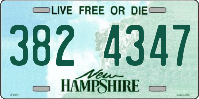 NH license plate 3824347