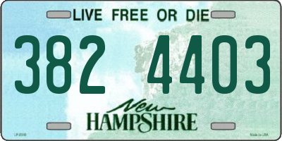 NH license plate 3824403