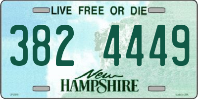 NH license plate 3824449