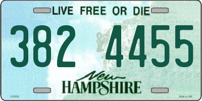 NH license plate 3824455