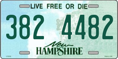 NH license plate 3824482