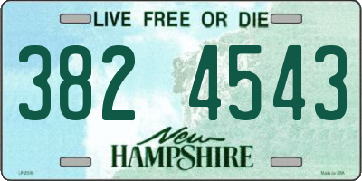 NH license plate 3824543