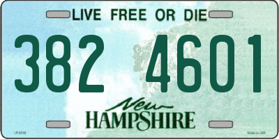 NH license plate 3824601