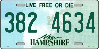 NH license plate 3824634