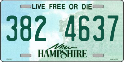 NH license plate 3824637
