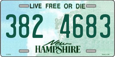 NH license plate 3824683