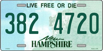 NH license plate 3824720