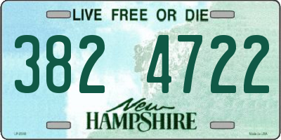NH license plate 3824722