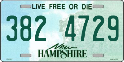 NH license plate 3824729