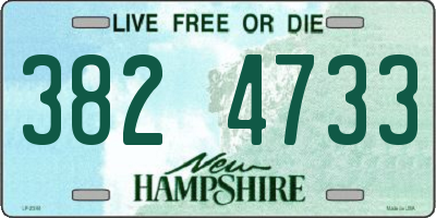 NH license plate 3824733