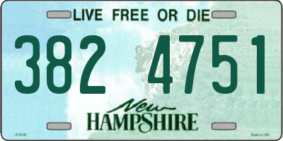 NH license plate 3824751