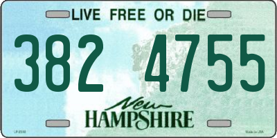 NH license plate 3824755