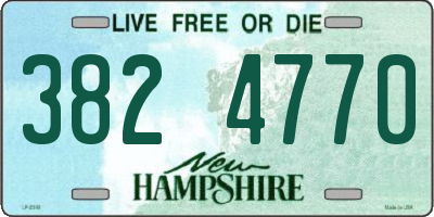 NH license plate 3824770