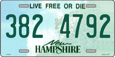 NH license plate 3824792