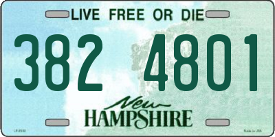 NH license plate 3824801